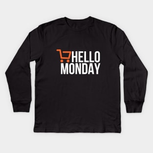 Hello Monday - Cyber Monday Kids Long Sleeve T-Shirt